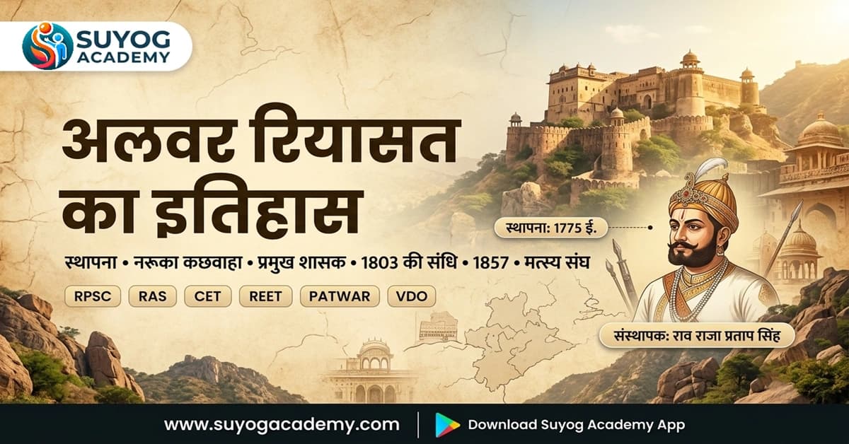 अलवर रियासत का इतिहास: स्थापना, नरूका कछवाहा वंश, प्रमुख शासक, अंग्रेजों से संधि और राजस्थान में विलय