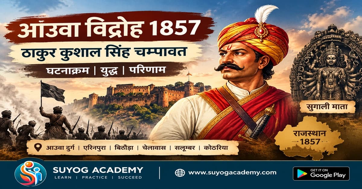 आउवा विद्रोह 1857: ठाकुर कुशाल सिंह चम्पावत, घटनाक्रम, युद्ध एवं परिणाम