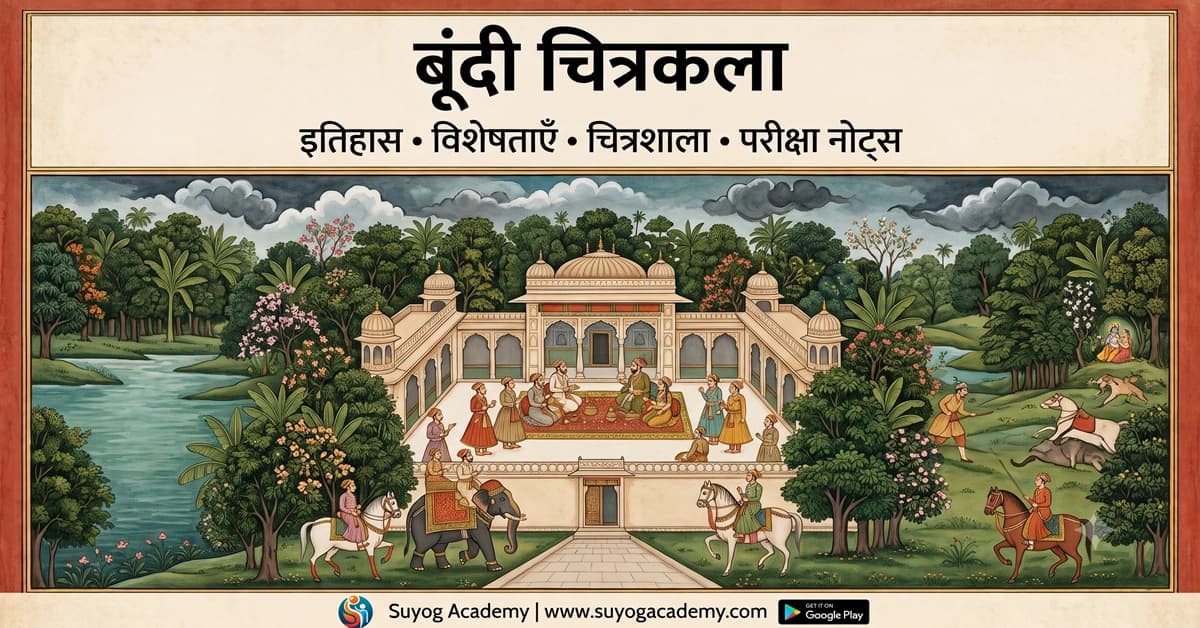बूंदी चित्रकला — इतिहास, विकास, विशेषताएँ, विषय-वस्तु एवं परीक्षा उपयोगी तथ्य | RPSC/RAS/CET Notes