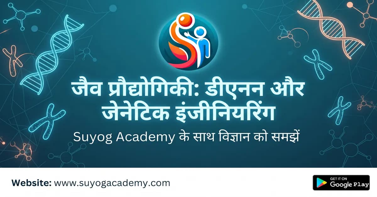 जैव प्रौद्योगिकी, DNA और आनुवंशिक इंजीनियरी — PCR, फ़िंगरप्रिंटिंग, क्लोनिंग, CRISPR, GM फ़सलें, टीके (2026 Free Notes)