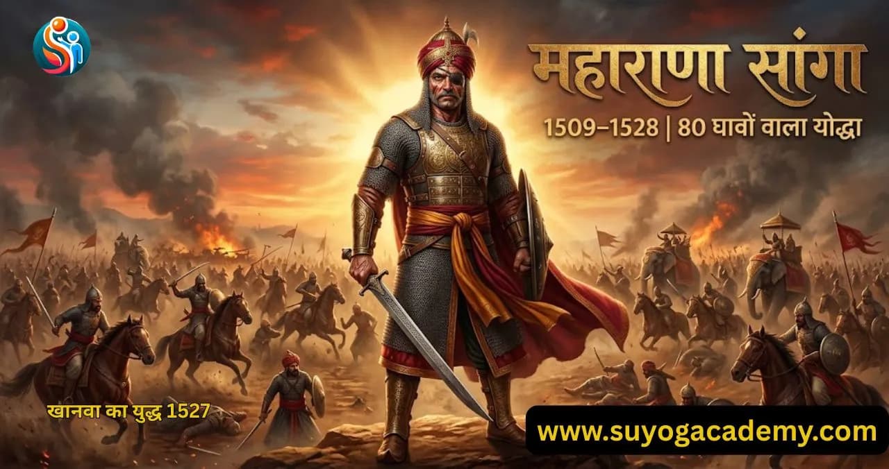 महाराणा सांगा (संग्राम सिंह प्रथम) का इतिहास: दिग्विजय, बयाना व खानवा का युद्ध और राजपूती शौर्य का चरमोत्कर्ष