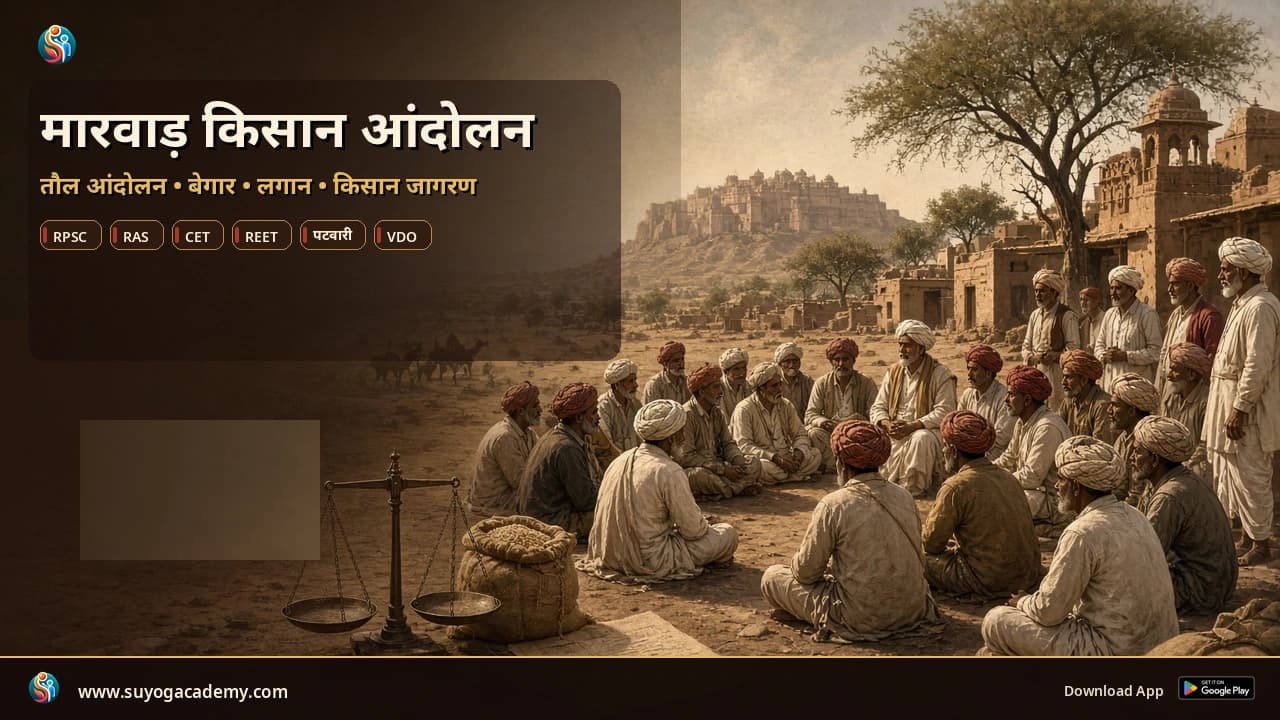 मारवाड़ किसान आंदोलन: कारण, नेतृत्व, प्रमुख घटनाएँ एवं परिणाम