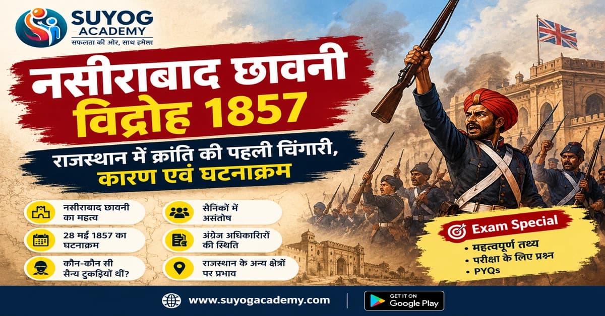 नसीराबाद छावनी विद्रोह 1857: राजस्थान में क्रांति की पहली चिंगारी, कारण एवं घटनाक्रम
