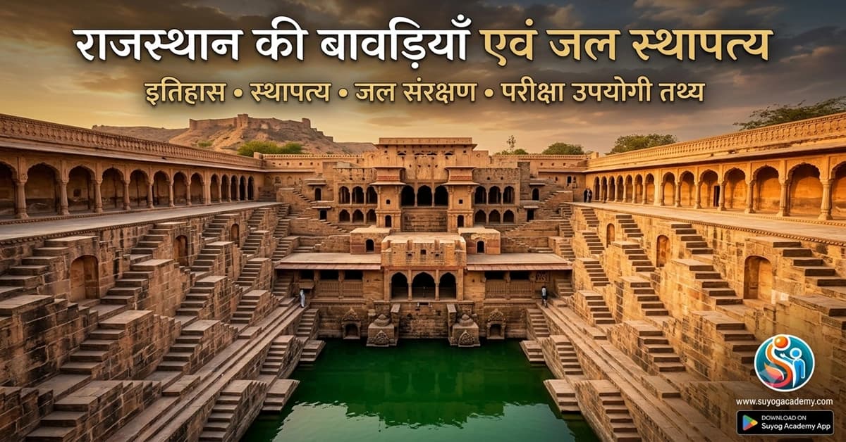 राजस्थान की बावड़ियाँ एवं जल स्थापत्य: इतिहास, प्रमुख बावड़ियाँ, स्थापत्य कला एवं परीक्षा उपयोगी तथ्य