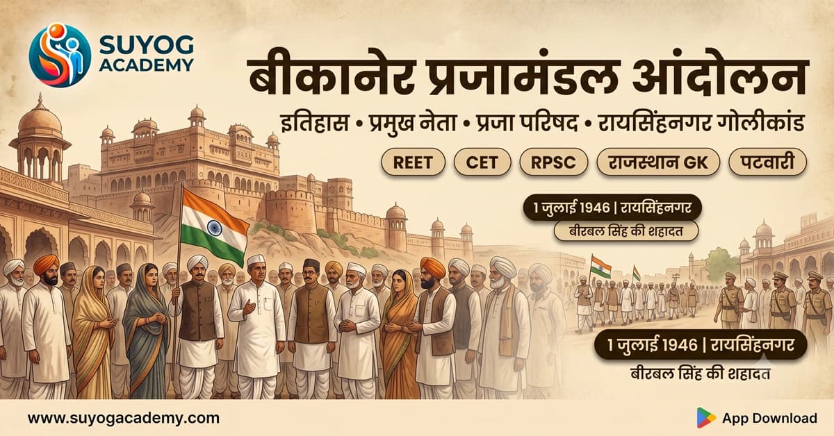 बीकानेर प्रजामंडल आंदोलन: इतिहास, स्थापना, नेता और रायसिंहनगर गोलीकांड