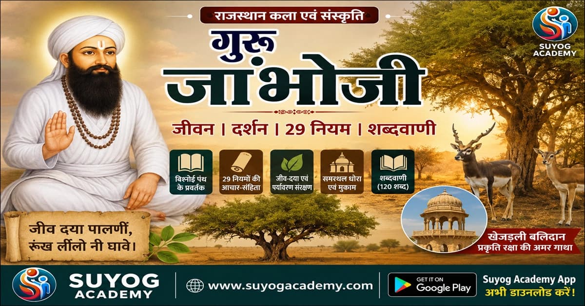 गुरु जांभोजी (जम्भेश्वर जी): जीवन, बिश्नोई पंथ, 29 नियम, शब्दवाणी एवं पर्यावरण संरक्षण