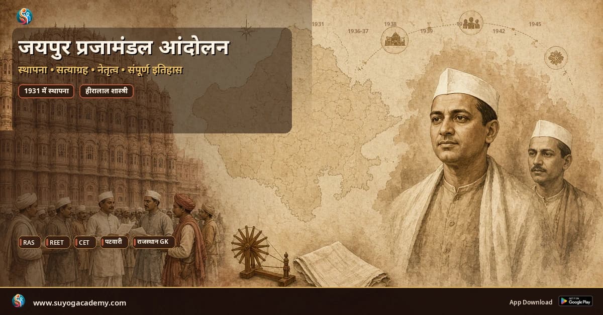 जयपुर प्रजामंडल आंदोलन: स्थापना, पुनर्गठन, सत्याग्रह एवं संपूर्ण इतिहास