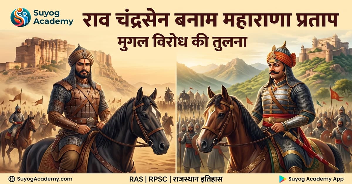 राव चंद्रसेन बनाम महाराणा प्रताप: मुगल विरोध की तुलना | RAS