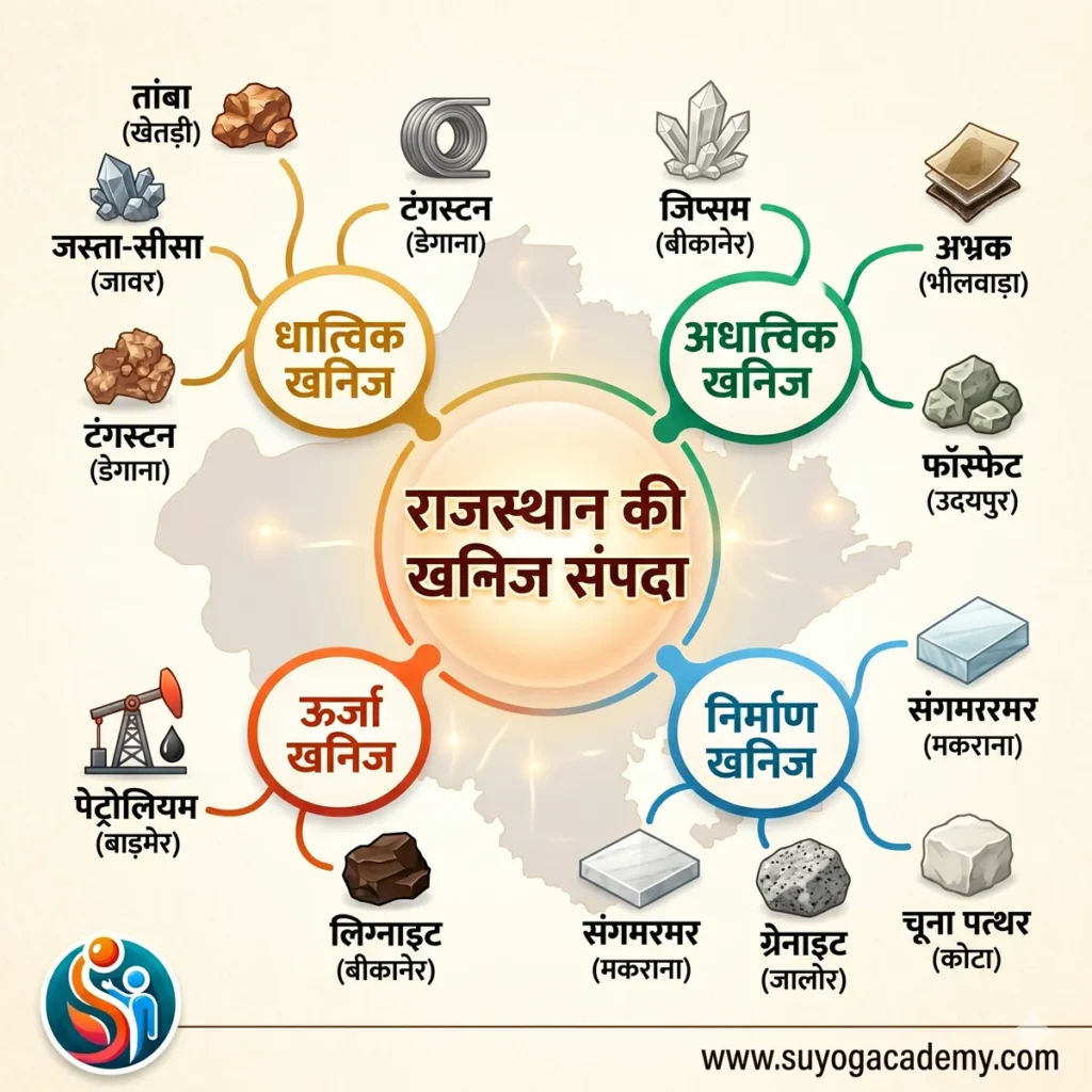 राजस्थान-की-खनिज-संपदा-Mind-Map Quick Revision