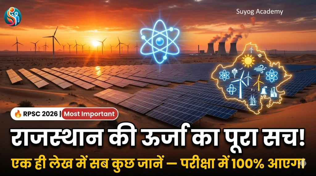 राजस्थान ऊर्जा — सम्पूर्ण गाइड 2026 परीक्षा में पूछे जाने वाले सभी टॉपिक RAS | Patwari | SI | Gram Sevak 🔥 अभी पढ़ें — FREE Notes