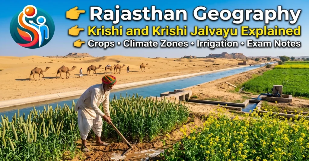 राजस्थान भूगोल के महत्वपूर्ण विषय Krishi and Krishi Jalvayu